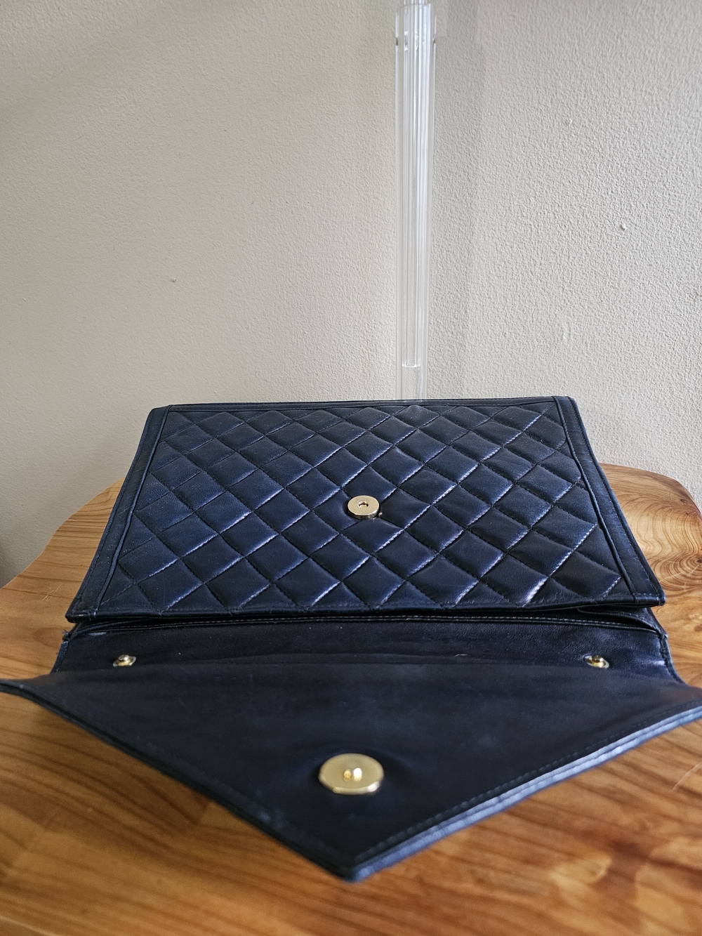 Quilted Envelope Bag - Deep Navy - Picture 6 of 12